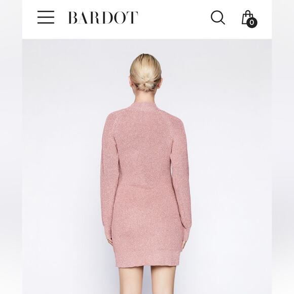 Adeline sweater mini dress metallic pink - Picture 11 of 12